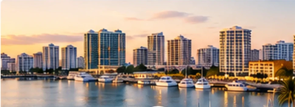Southwest Florida waterfront skyline and marina